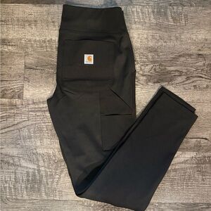 Fitted black Carhartt pants, barely used! Stretchy and comfy!
